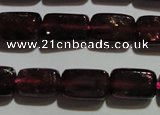 CGA403 15.5 inches 5*8mm rectangle natural red garnet beads wholesale