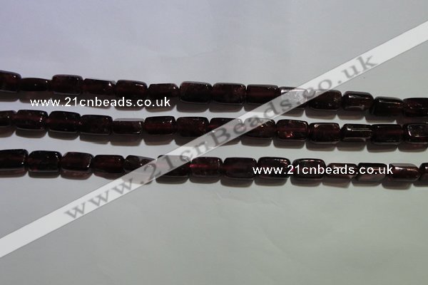 CGA403 15.5 inches 5*8mm rectangle natural red garnet beads wholesale