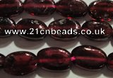 CGA407 15.5 inches 5*7mm oval natural red garnet beads wholesale