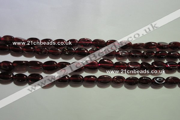 CGA407 15.5 inches 5*7mm oval natural red garnet beads wholesale