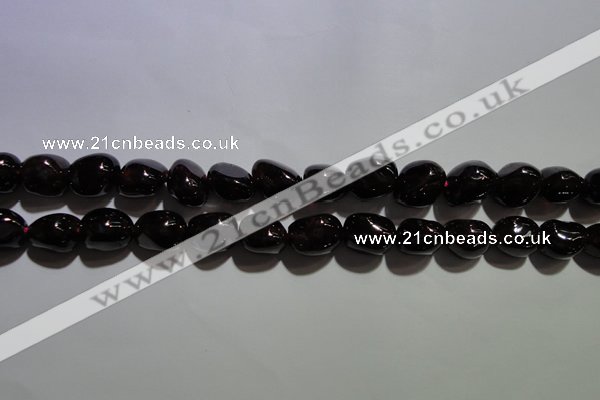 CGA418 15.5 inches 7*9mm nuggets natural red garnet beads wholesale