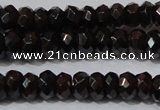 CGA458 15.5 inches 4*6mm faceted rondelle natural red garnet beads