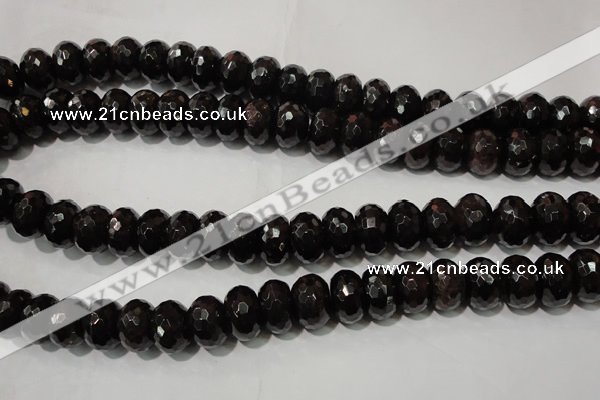 CGA461 15.5 inches 8*12mm faceted rondelle natural red garnet beads