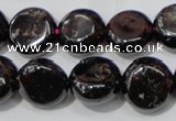 CGA467 15.5 inches 10mm coin natural red garnet beads wholesale