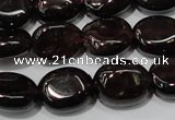 CGA469 15.5 inches 8*10mm oval natural red garnet beads