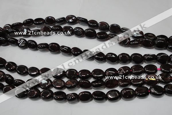 CGA469 15.5 inches 8*10mm oval natural red garnet beads