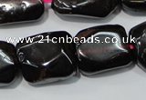CGA474 15.5 inches 10*14mm – 12*16mm freeform natural red garnet beads