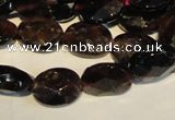 CGA480 15.5 inches 7*9mm faceted oval natural red garnet beads