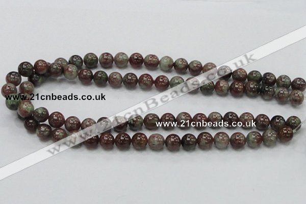 CGA50 15.5 inches 10mm round red green garnet gemstone beads