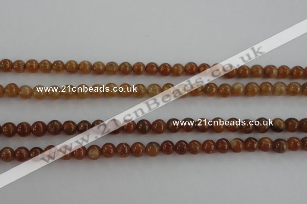 CGA501 15.5 inches 4mm round A grade yellow red garnet beads