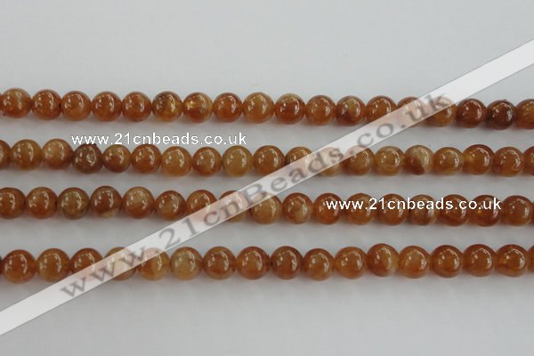 CGA502 15.5 inches 6mm round A grade yellow red garnet beads