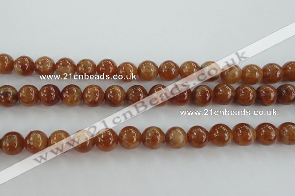 CGA503 15.5 inches 8mm round A grade yellow red garnet beads