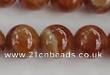 CGA504 15.5 inches 10mm round A grade yellow red garnet beads