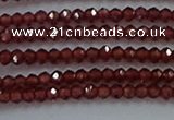 CGA515 15.5 inches 2*2.5mm faceted rondelle red garnet beads