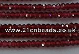 CGA516 15.5 inches 1.5*2.5mm faceted rondelle red garnet beads