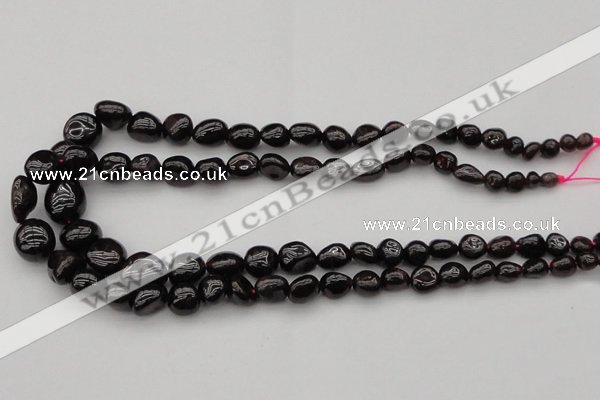 CGA656 15.5 inches 4*6mm - 10*14mm nuggets red garnet gemstone beads