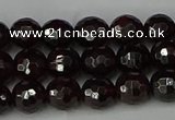 CGA662 15.5 inches 6mm faceted round red garnet beads wholesale