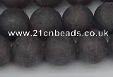 CGA674 15.5 inches 12mm round matte red garnet beads wholesale