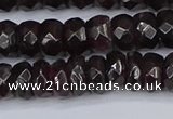 CGA678 15.5 inches 4*7mm faceted rondelle red garnet beads