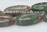 CGA69 15.5 inches 15*30mm horse eye red green garnet gemstone beads