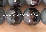 CGA690 15.5 inches 8mm faceted round red garnet beads