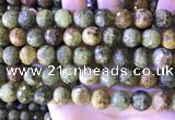 CGA708 15.5 inches 12mm faceted round green garnet beads