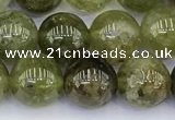 CGA712 15.5 inches 8mm round natural green garnet gemstone beads