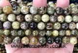 CGA869 15 inches 12mm round green garnet gemstone beads