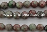 CGA87 15.5 inches 6mm round red green garnet gemstone beads