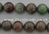 CGA88 15.5 inches 8mm round red green garnet gemstone beads