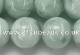 CGA904 15.5 inches 12mm round green angel skin gemstone beads