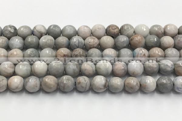 CGA923 15.5 inches 12mm faceted round blue angel skin beads wholesale