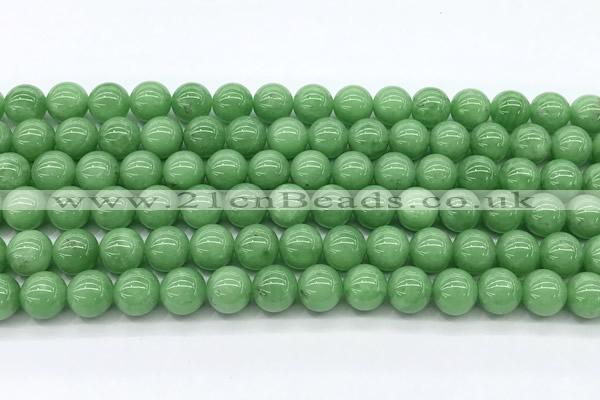 CGA931 15 inches 8mm round green angel skin beads