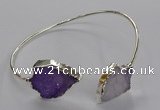 CGB1009 15*20mm - 18*25mm arrowhead druzy agate bangles wholesale