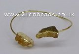 CGB1031 8*18mm - 10*20mm freeform druzy agate bangles