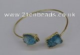 CGB1034 8*18mm - 10*20mm freeform druzy agate bangles