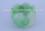 CGB150 8 inches fashion dyed white jade gemstone stretchy bracelet