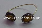 CGB1501 18*25mm - 20*28mm freeform druzy agate bangles wholesale