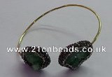 CGB1505 18*25mm - 20*28mm freeform druzy agate bangles wholesale