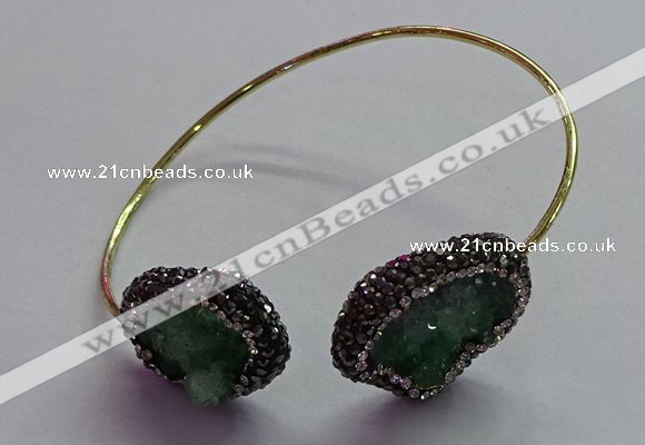 CGB1505 18*25mm - 20*28mm freeform druzy agate bangles wholesale
