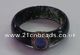 CGB1525 Outer diameter 65mm fashion moss agate & chalcedony bangles