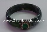 CGB1526 Outer diameter 65mm fashion moss agate & chalcedony bangles