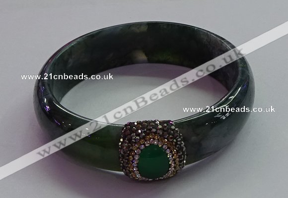 CGB1526 Outer diameter 65mm fashion moss agate & chalcedony bangles