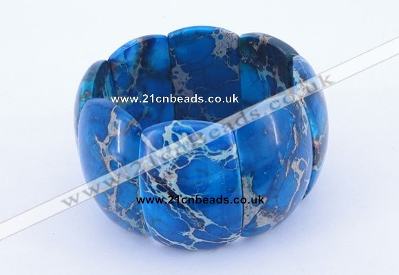 CGB156 8 inches fashion dyed imperial jasper gemstone stretchy bracelet