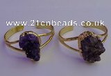 CGB2008 20*30mm - 25*30mm freeform druzy amethyst bangles