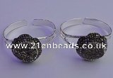 CGB2010 30mm flower druzy agate gemstone bangles wholesale