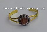 CGB2030 25mm coin plated druzy agate bangles wholesale