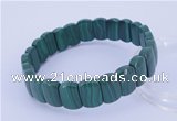 CGB224 7 inches 8*12mm rectangle natural malachite gemstone bracelets