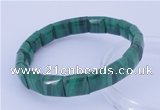 CGB226 7 inches 10*10mm square natural malachite gemstone bracelets