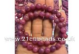 CGB2500 7.5 inches 6mm round ruby gemstone beaded bracelets